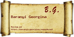 Baranyi Georgina névjegykártya